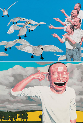 岳敏君 版画 （二幅）