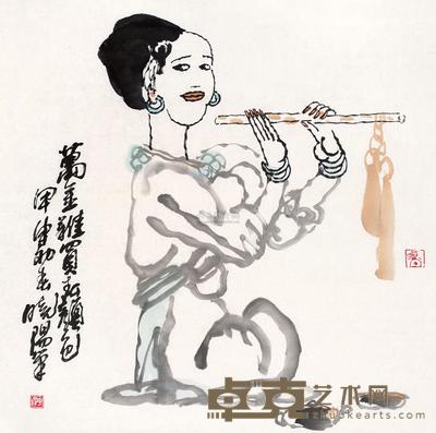 杨晓阳 2004年作 万金难买春颜色 镜片 69×68cm
