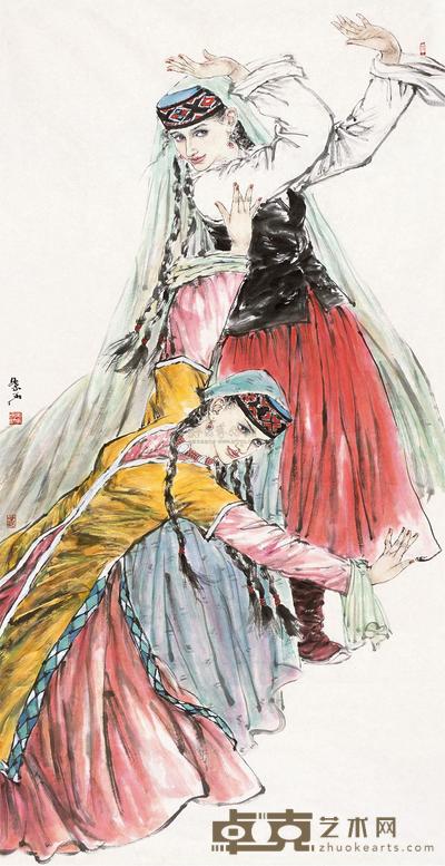 叶华 人物 镜片 136×68cm