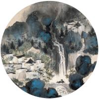 张熙 2011年作 山水 镜框