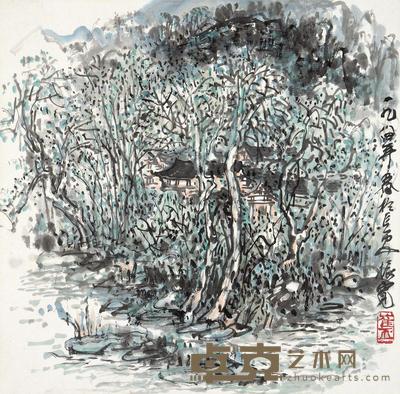 崔振宽 幽居 镜片 34×34.5cm