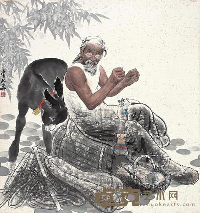 王有政 老犟头 镜片 103×96.5cm