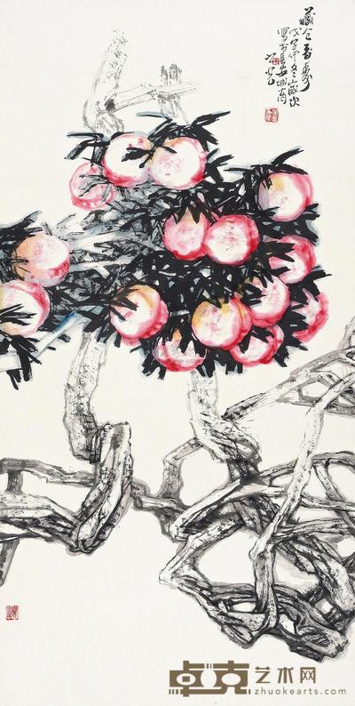 张之光 藏仓者寿 镜片 139×70cm