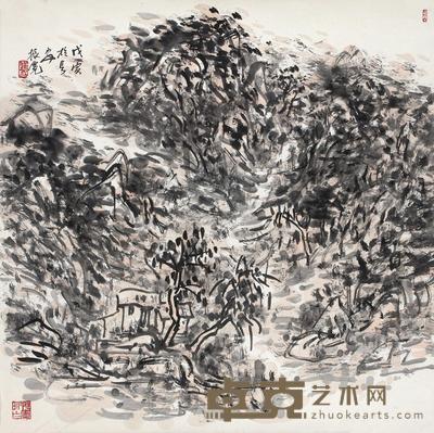 崔振宽 山居图 镜片 68.5×68.5cm