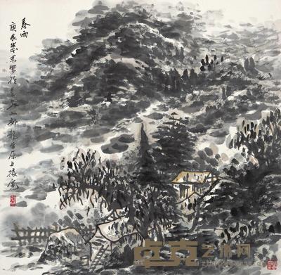 崔振宽 春雨 镜片 68.5×69.5cm