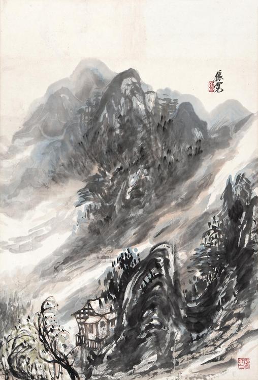 崔振宽 山村小景 镜片