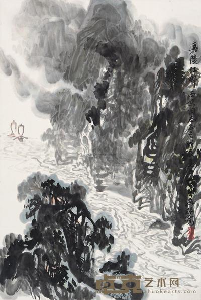 崔振宽 嘉陵江畔 镜片 68.5×45.5cm