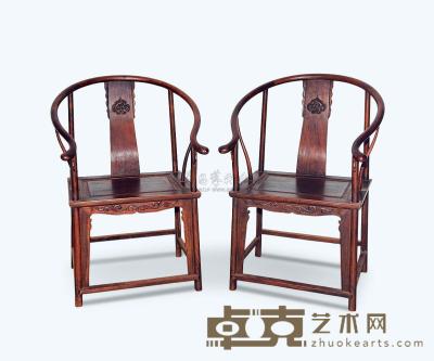 清 红木圈椅 高100cm