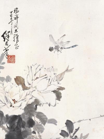 刘继卣 1977年作 花卉 立轴
