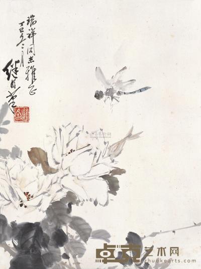 刘继卣 1977年作 花卉 立轴 46.5×35cm