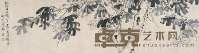 李鱓 （款） 1754年作 梧桐 横幅 42.5×158cm