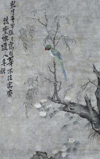 李鱓 1740年作 花鸟 立轴