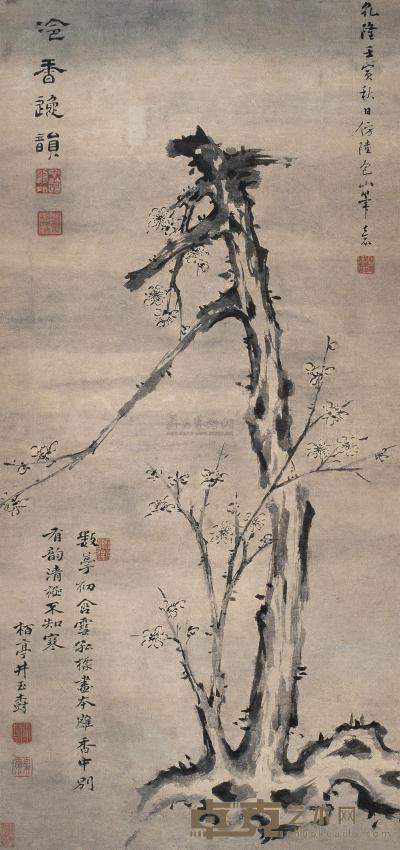 井玉树 1782年作 冷香逸韵 立轴 116×54.5cm