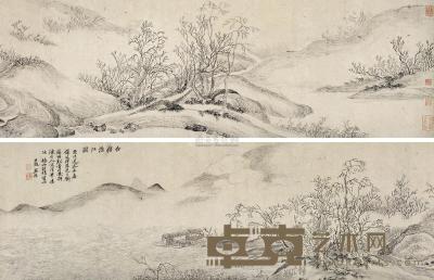 吴历 （款） 白傅湓江图 卷 31×199cm