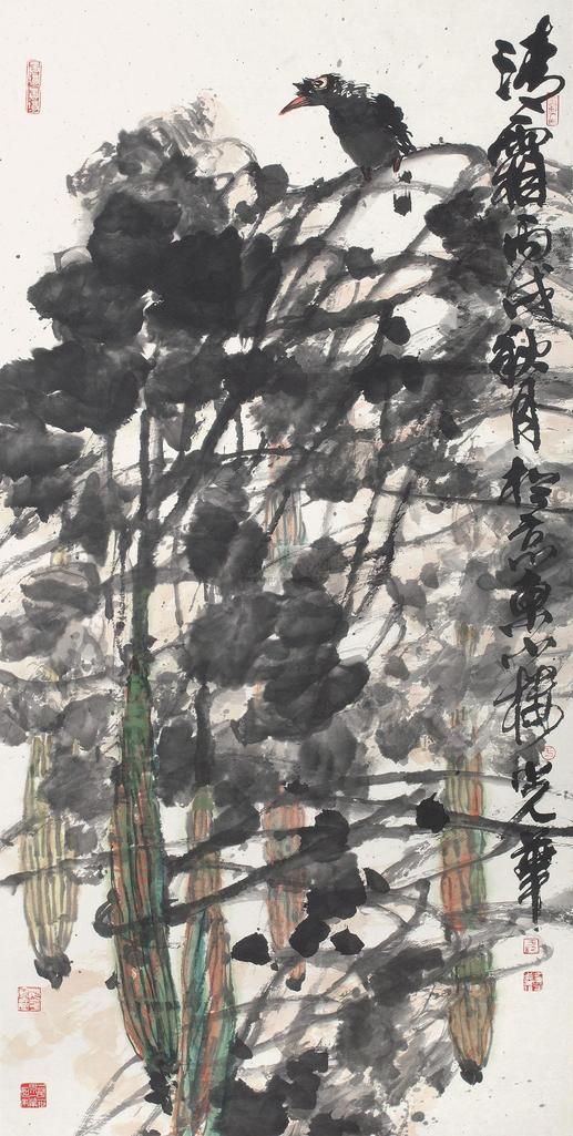 于光华 2006年作 清霜 镜心