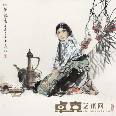 刘大为 2012年作 奶茶飘香 镜心 68×68cm