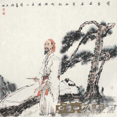 贾利珠 2012年作 古人诗意 镜心 68×68cm