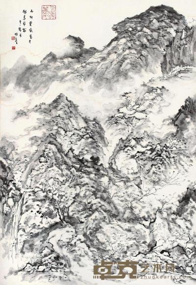 杨彦 2011年作 庐山高秋图 立轴 80×55cm