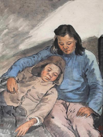 李斛 1956年作 母与子