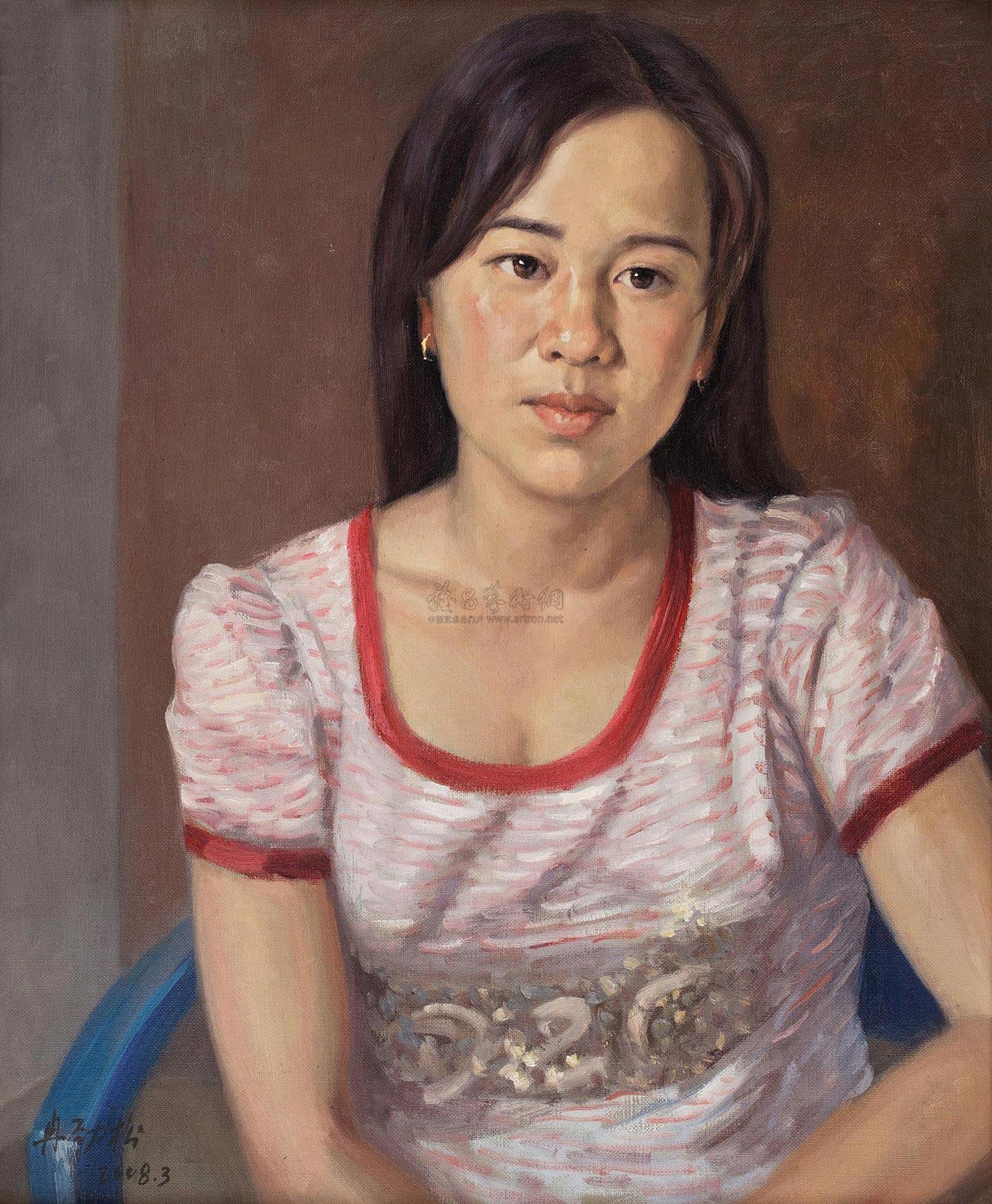 冉劲松 2008年作 女服务员 60×50cm