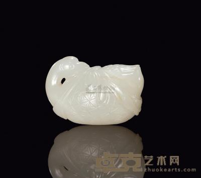 清中期 白玉鹅 长4.2cm