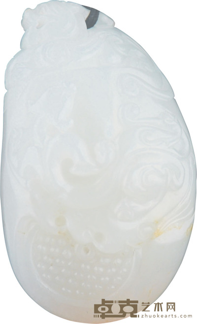 和田籽玉瑞兽挂件 L:5cm