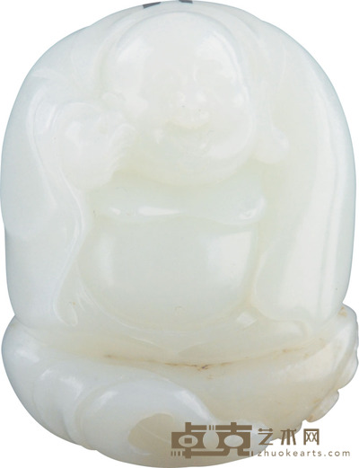 和田籽玉弥勒佛把件 H:5cm
