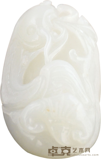 和田籽玉如意有余挂件 L:4.5cm