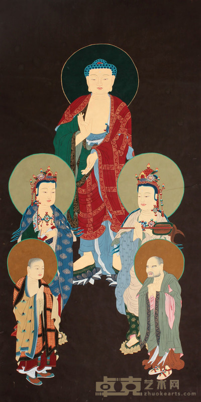 佚  名 佛像镜框 134×67