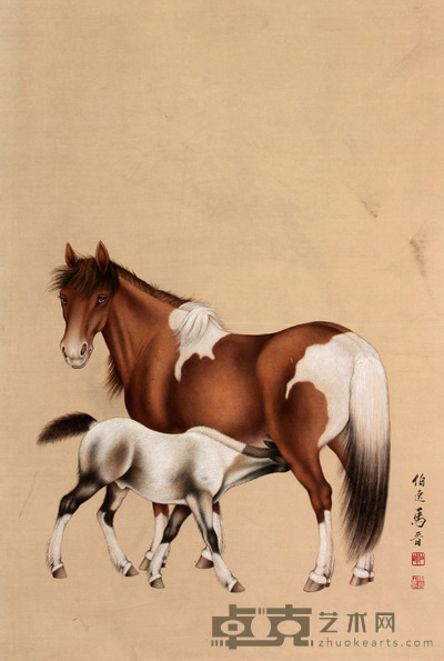 马 晋 马立轴 68×46