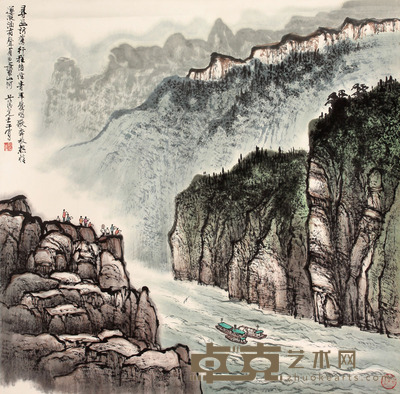 黄纯尧 山水立轴 65×67
