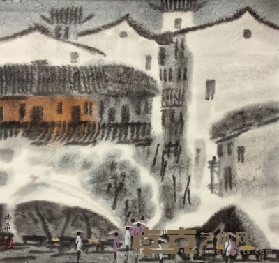 徐  希 江南雨景镜片 68×68