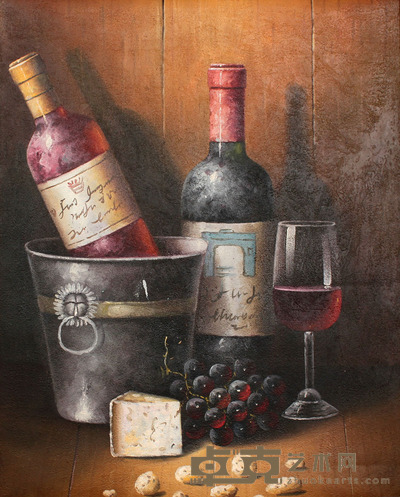 佚 名 葡萄酒镜框 60×50