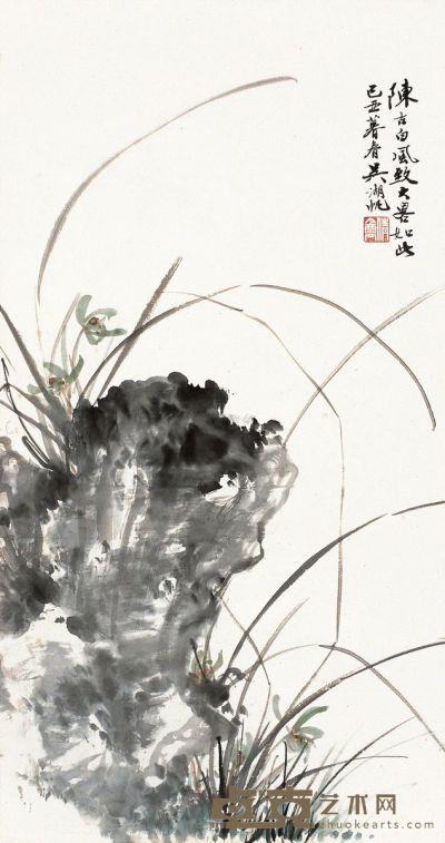 吴湖帆 己丑（1949年）作 幽香 立轴 69×36cm