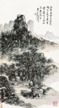 黄宾虹 甲午（1954年）作 西泠南北诸峰图 立轴