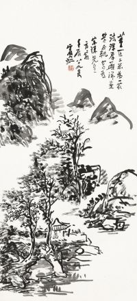 黄宾虹 壬辰（1952年）作 干裂秋风润含秋雨 立轴