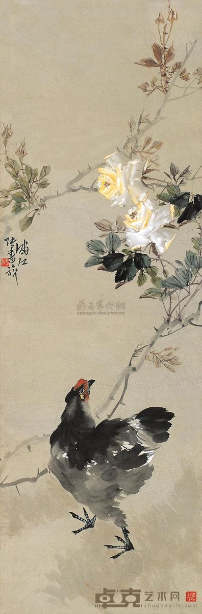 张书旂 大吉图 立轴 ? 104.5×34cm