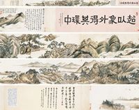 冯超然 癸未（1943年）作 临耕烟散人秋山行旅图 手卷