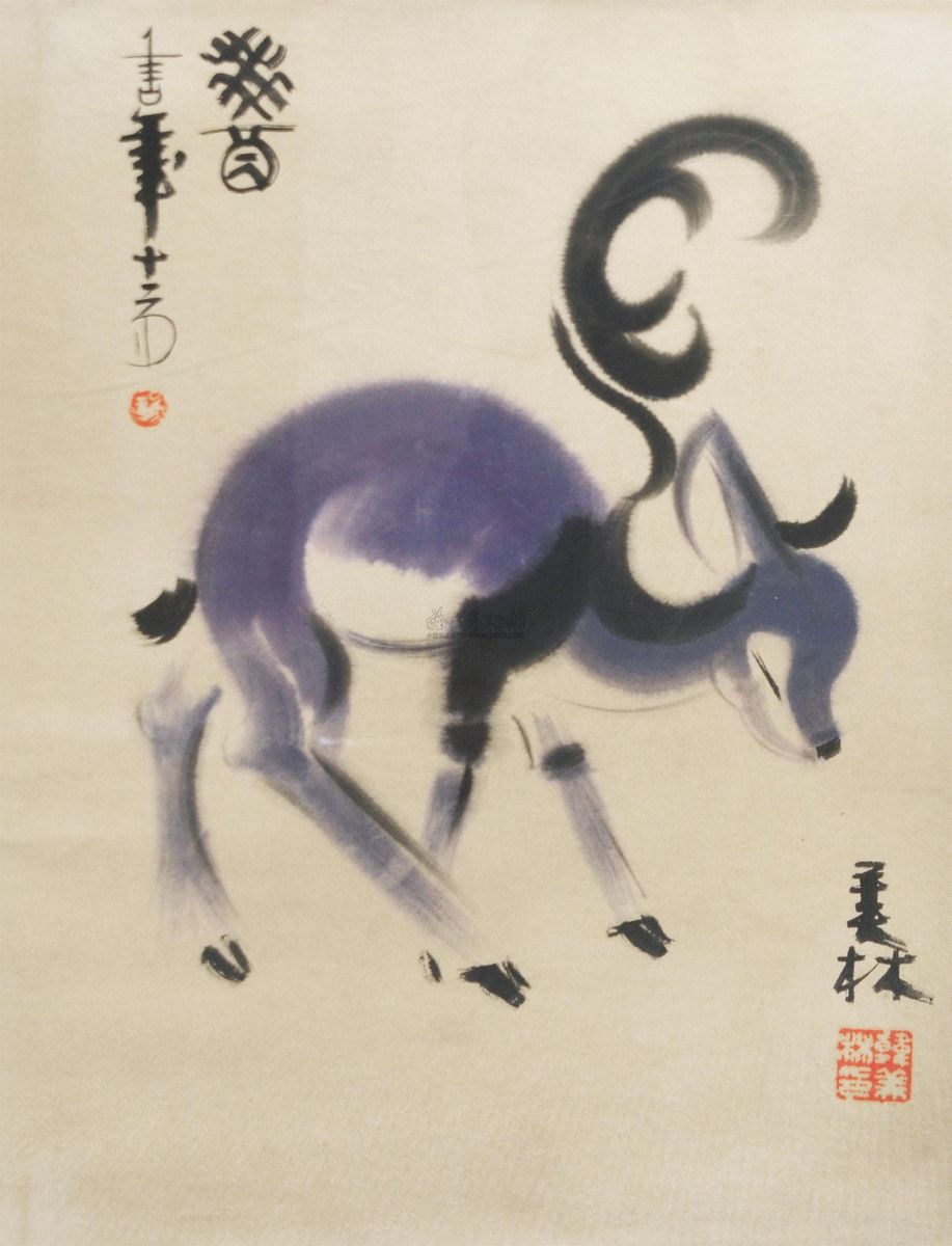 鹿的拼贴画