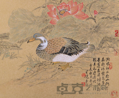 柳学健 荷塘鸬鸭 38*46*1