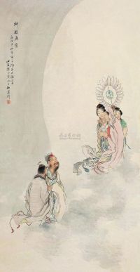 沈心海 庚戌（1910）年作 神游广寒 镜片