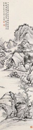 楼辛壶 新晴烟树 立轴