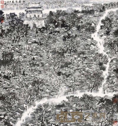 李小可 壬辰（2012）年作 水墨家园 镜片 97×90cm