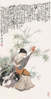 韩敏 壬午（2002）年作 琵琶行 立轴