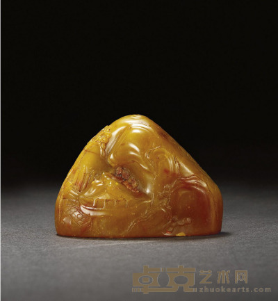寿山杜陵石梅纹薄意随形章 6.7×3.3×4.7cm