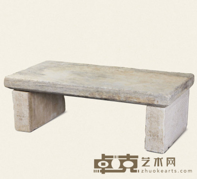 明·白石长方形石桌 142×70×48cm