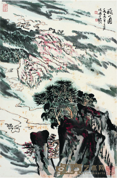 陆俨少  秋山图 69×45cm