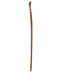 近代·潘行庸制竹雕百寿拐杖
