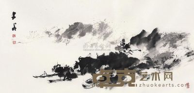 刘峰 山水 镜片 33×67cm