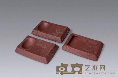 民国 紫砂砚 （一套三件） 21×15cm